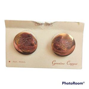 Genuine Copper Map of Michigan Cuff Links